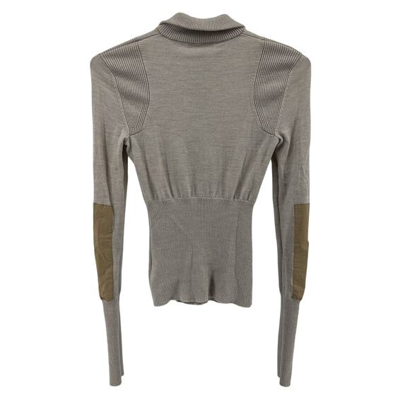 Ulla Johnson Ribbed Beige Drew Polo Sweater Size Small - Picture 3 of 6